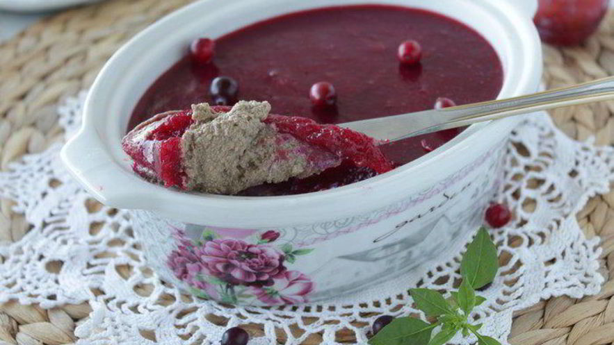 Рецепт паштета куриного со сливово-клюквенным желе