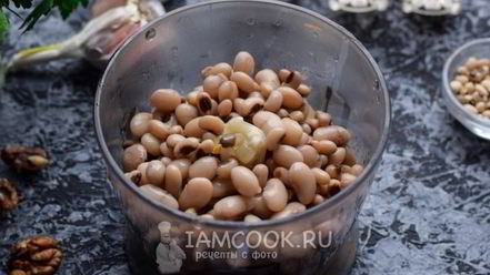 Рецепт постного паштета из фасоли с грибами