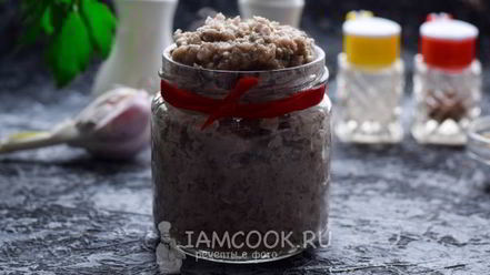 Рецепт постного паштета из фасоли с грибами