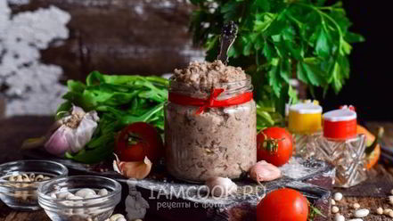 Рецепт постного паштета из фасоли с грибами