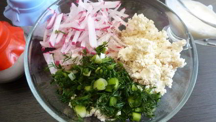 Рецепт творожного паштета с редисом