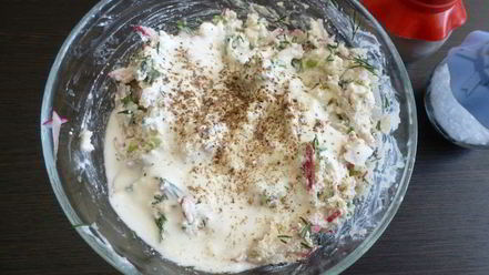 Рецепт творожного паштета с редисом