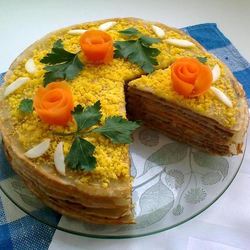 Рецепт Блинно-печеночного торт