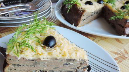 Рецепт печеночного торта из духовки