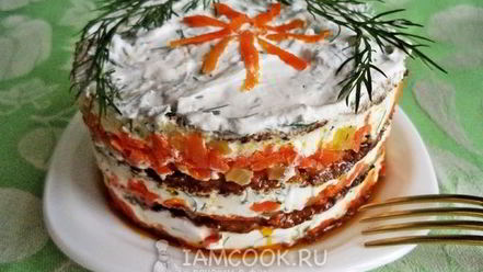 Рецепт печеночного торта из говяжьей печени