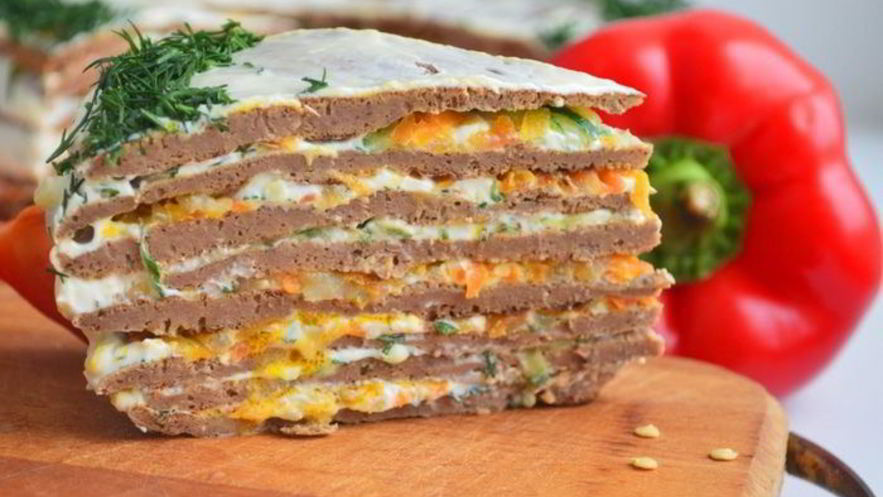 Рецепт печеночного торта освежающего