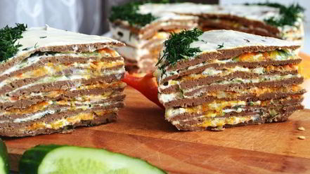 Рецепт печеночного торта освежающего