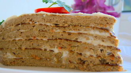 Рецепт печеночного торта с гречневой мукой