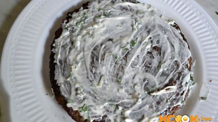 Рецепт печеночного торта с морковью и луком