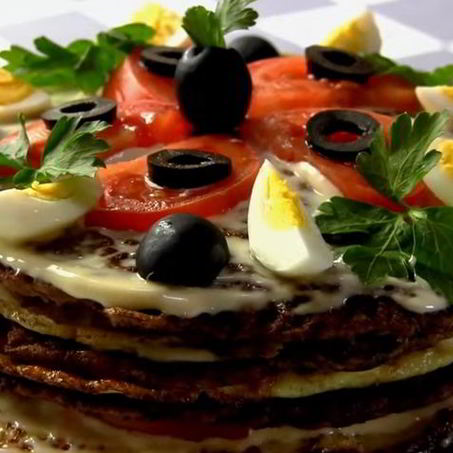 Рецепт Печеночного торта с омлетом