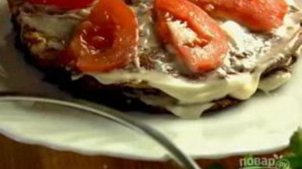 Рецепт печеночного торта с омлетом