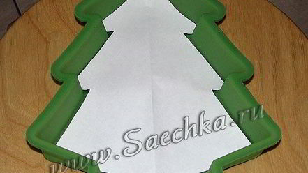 Рецепт печеночного торта в виде елочки