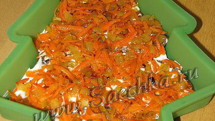 Рецепт печеночного торта в виде елочки