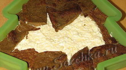 Рецепт печеночного торта в виде елочки