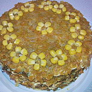 Рецепт Торта из печени с рисом