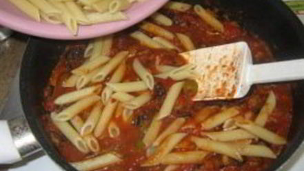 Рецепт пенне с баклажановым соусом