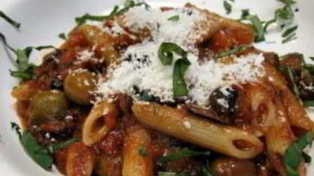 Рецепт пенне с баклажановым соусом