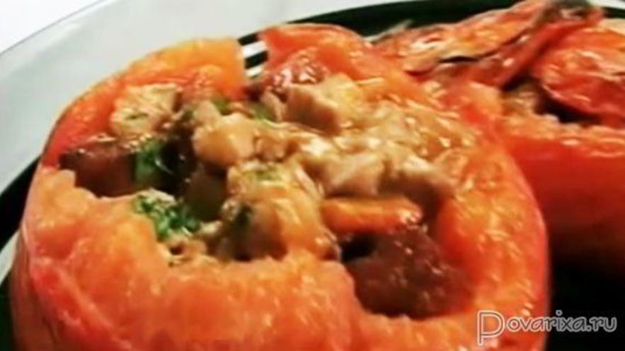 Рецепт помидоров, фаршированных курицей