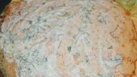 Рецепт блинных роллов с семгой