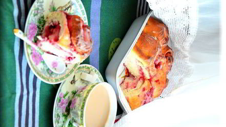 Рецепт малинова-лимонных роллы к утреннему кофе