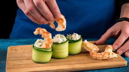 Рецепт огуречных роллов с креветками