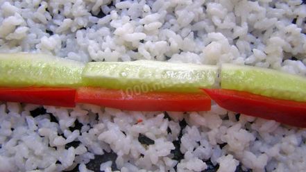 Рецепт постных роллов с огурцом