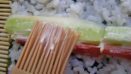 Рецепт постных роллов с огурцом