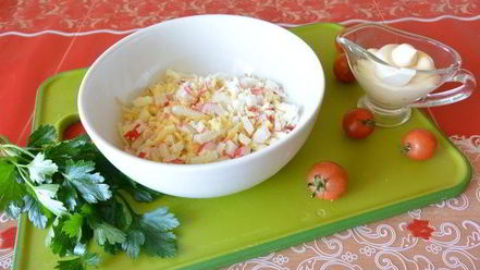 Рецепт роллов из огурца с крабовыми палочками