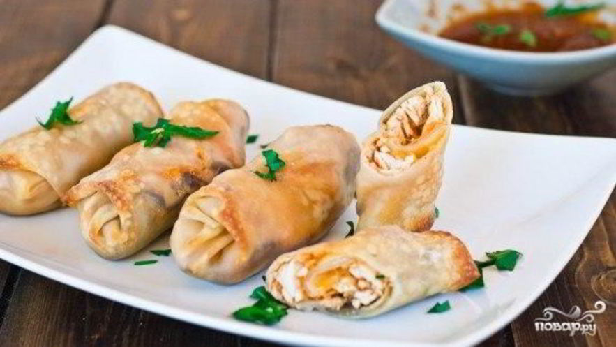 Рецепт роллов с индюшкой и грибами