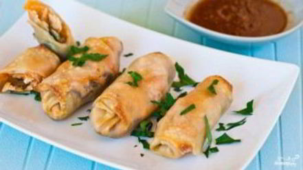 Рецепт роллов с индюшкой и грибами