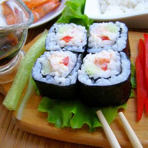 Рецепт Роллов с креветками домашние