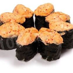 Рецепт Роллов с лососем и креветками в духовке