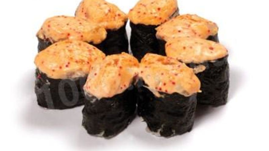 Рецепт роллов с лососем и креветками в духовке