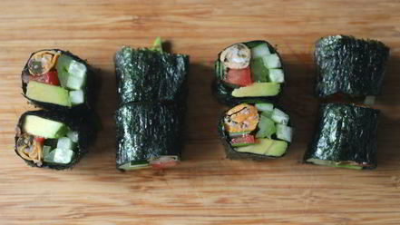 Рецепт роллов с мидиями и овощами