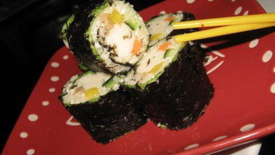 Рецепт роллов с шампиньонами и цветной капустой