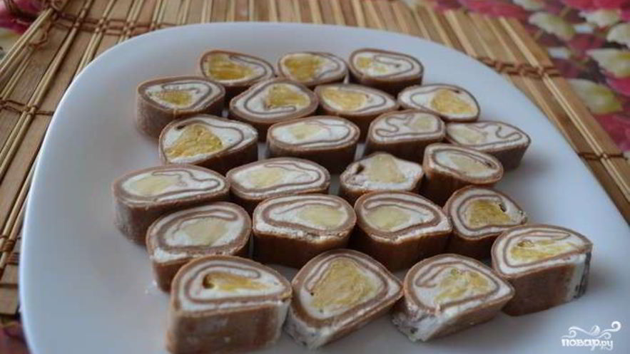 Рецепт сладкого ролла с фруктами