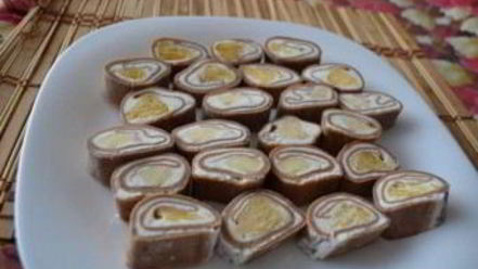 Рецепт сладкого ролла с фруктами