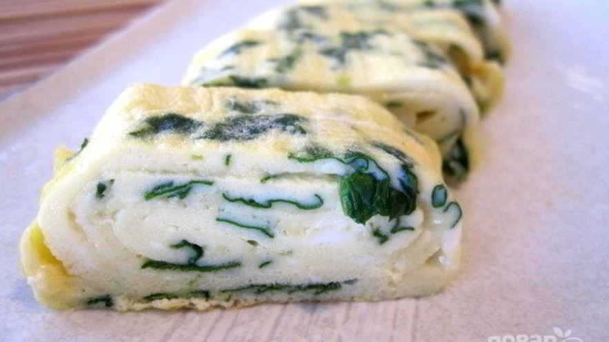 Рецепт яичного ролла на завтрак