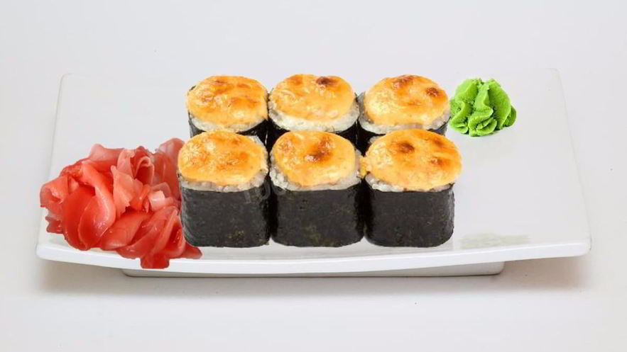 Рецепт запеченных роллов с крабовыми палочками