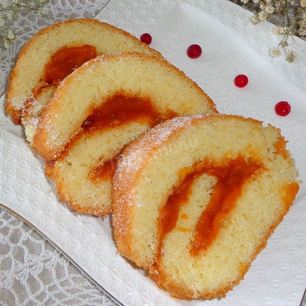 Рецепт Бисквитного быстрого рулета за 5 минут