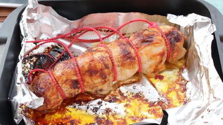 Рецепт куриного рулета с корейской морковью и языком