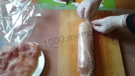 Рецепт куриного рулета с желатином в пищевой пленке