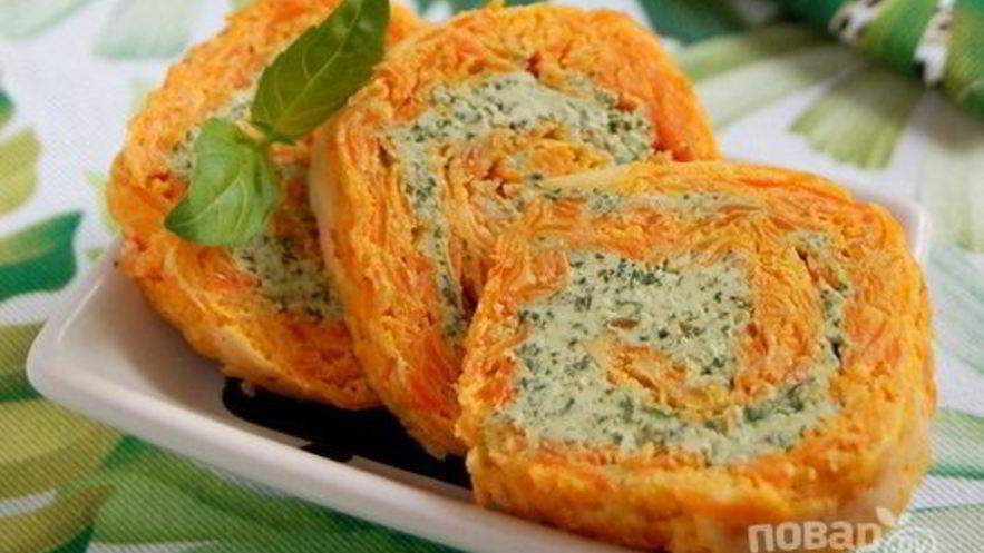 Рецепт морковного рулета диетического