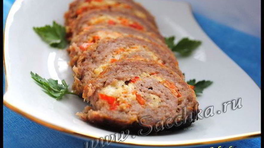 Рецепт мясного рулета праздничного