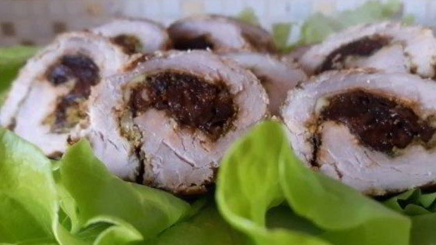 Рецепт мясного рулета с черносливом