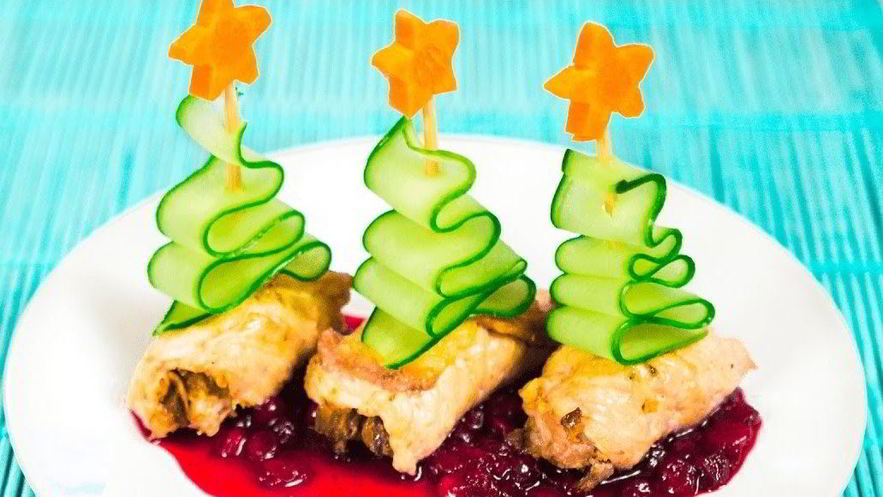 Рецепт новогодних рулетиков