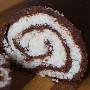 Рецепт Рулета Брауни без выпечки