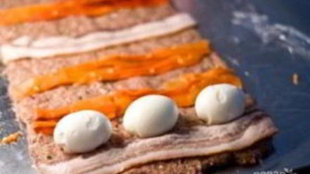 Рецепт рулета из фарша с яйцами