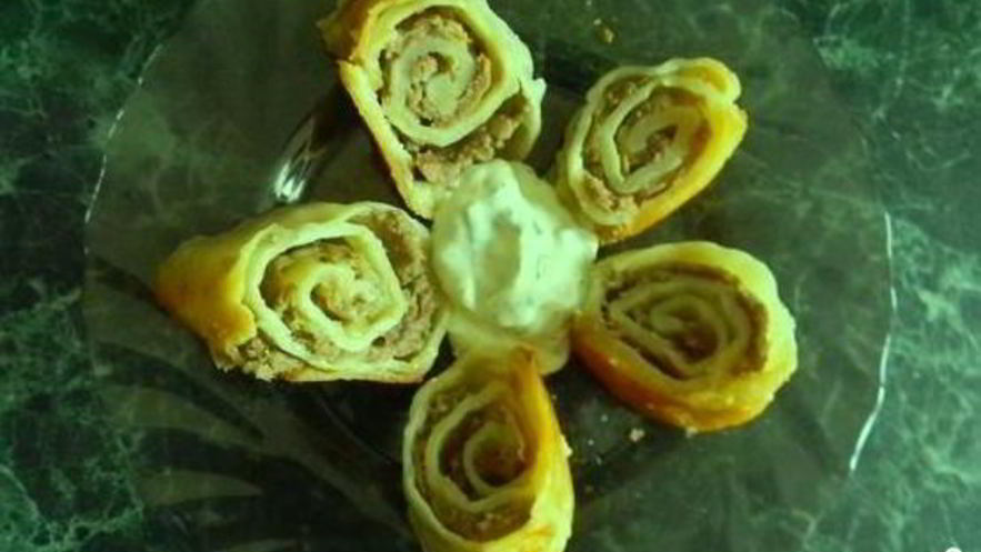 Рецепт рулета mинутка на сковороде