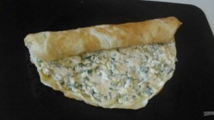 Рецепт рулета омлетного с плавленым сыром